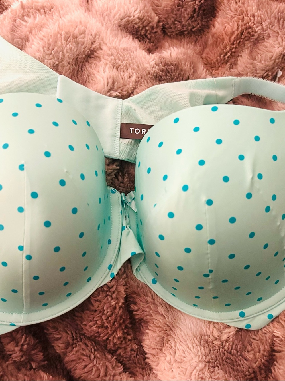 torrid Mint Polka Dot Strapless Push-Up Bra